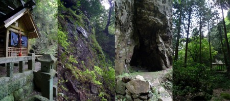 社・滝・洞窟・緑